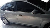 Наружняя окантовка стекол (4 шт, нерж.) OmsaLine - Итальянская нержавейка для Ford Focus II 2008-2011 гг T.C