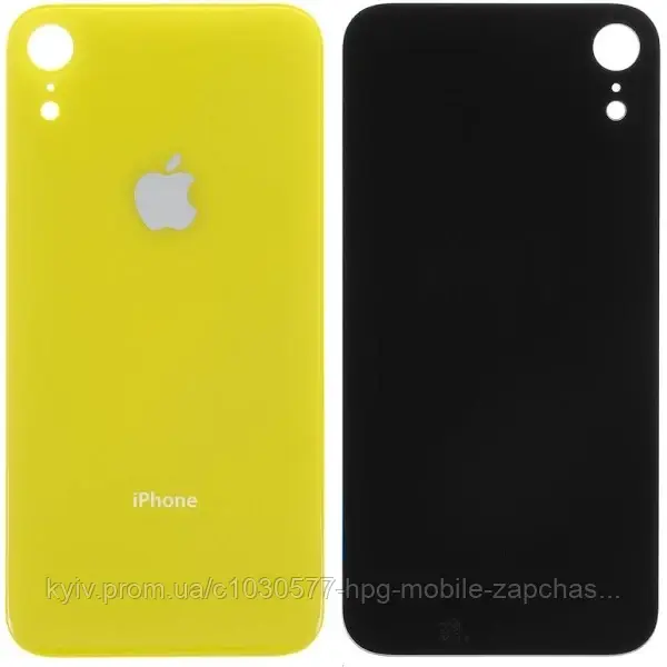 Задня панель корпусу (кришка акумулятора) для Apple iPhone XR, не потрібно знімати скло камери Жовтий, фото 1