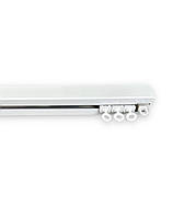 Потолочный усиленный однорядный алюминиевый карниз для тяжелых штор, Torro ручной, Белый