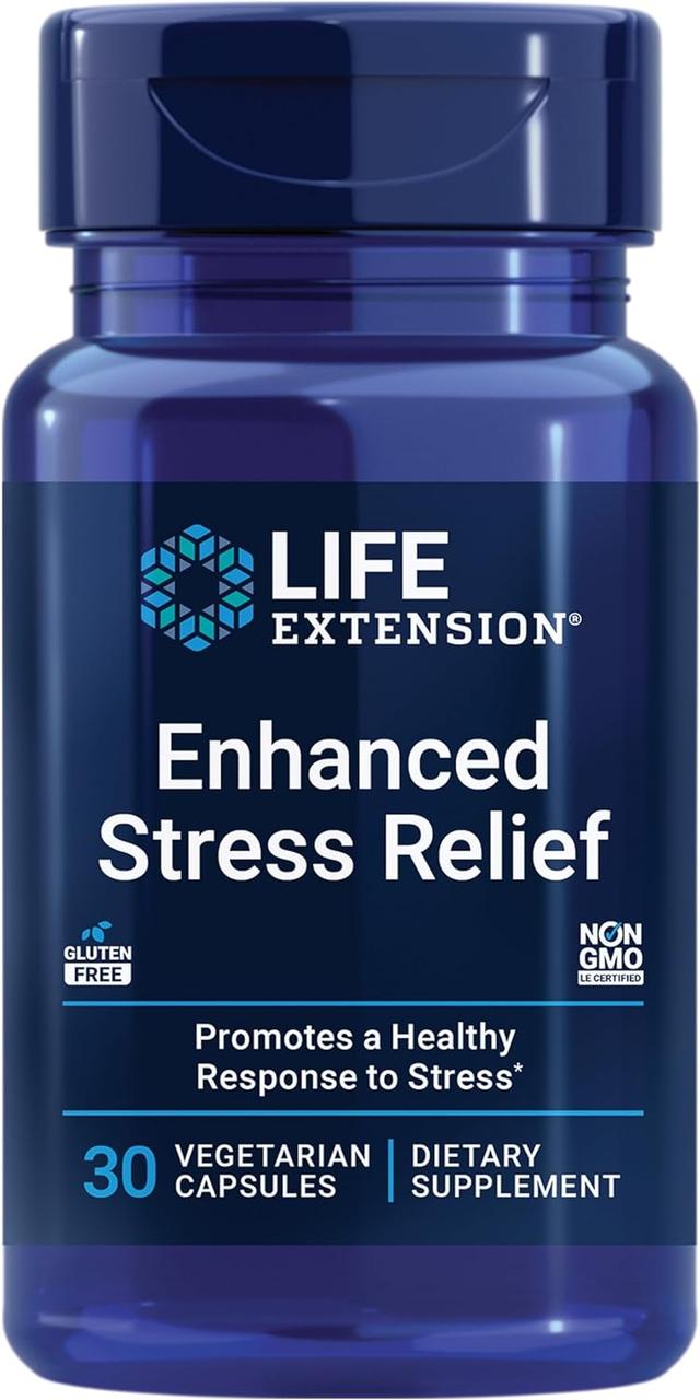 Life Extension Enhanced Stress Relief / Меліса та L-теанін для зняття стресу 30 капсул