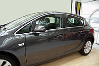 Полная окантовка стекол (HB, 12 шт, нерж) для Opel Astra J 2010-2024 гг