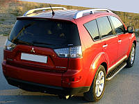 Боковые пороги BlackLine (2 шт, алюминий) для Mitsubishi Outlander 2006-2012 гг