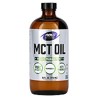 Now Foods sports MCT oil 473 ml масло со среднецепочечными триглицеридами без вкуса