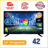 Телевізор 42" Samsung 4K Smart TV, HDMI, ULTRA HD, LЕD Самсунг Смарт тв 42 дюйми c Т2 приставкою