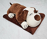 Іграшка подушка плед 3 в 1 Собака, собачка, песик 60 см, фото 4