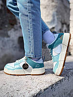 Жіночі кросівки Nike Dunk Low white turquoise 36 розмір
