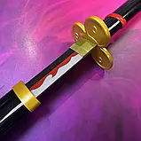 Катана Емма (чорна) Ророноа Зоро Ван Піс 104см іграшка з безпечних матеріалів (пластик + дерево), фото 4