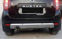 Накладка на задний бампер (ABS, серая) для Dacia Duster 2008-2018 гг