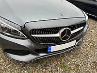 Передняя решетка Diamond Silver 2014-2018, с камерой для Mercedes C-сlass W205