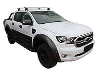 Перемычки на гладкую крышу (2 шт, Asaf V4) для Ford Ranger 2011-2022 гг