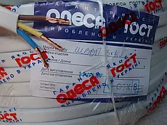 Кабель (провід) ШВВП 3х4 Одеса ГОСТ (кратно 5м)