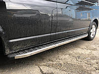 Боковые пороги BlackLine (2 шт, алюминий) Короткая база для Volkswagen T5 Multivan 2003-2010 гг