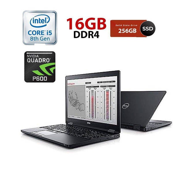 Dell Precision 3530 15.6 1920x1080 Core i5 8400H 16 GB RAM 256 GB SSD Quadro P600 4GB 2027990041