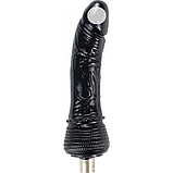 Чорна насадка фаллос дилдо для секс-машини 20 х 3.8 см, Фаллоїмітатор реалістичний, Інтимні іграшки, фото 4
