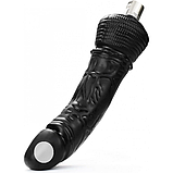 Чорна насадка фаллос дилдо для секс-машини 20 х 3.8 см, Фаллоїмітатор реалістичний, Інтимні іграшки, фото 5