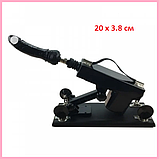 Чорна насадка фаллос дилдо для секс-машини 20 х 3.8 см, Фаллоїмітатор реалістичний, Інтимні іграшки, фото 3