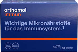 Вітаміни для відновлення та підтримки імунної системи Orthomol Immun (гранули прямої дії зі смаком апельсина на 30 днів)