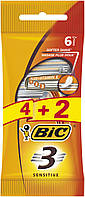 Станки для гоління одноразові BIC 3 Sensitive (4+2шт.)