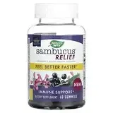 Nature's Way, Sambucus Relief, поддержка иммунитета, бузина и южноафриканская герань, 60 жевательных таблеток