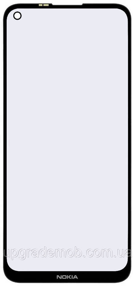 Скло дисплея Nokia 3.4/Nokia 5.4 чорне з OCA-плівкою оригінал з олеофобним покриттям, фото 1