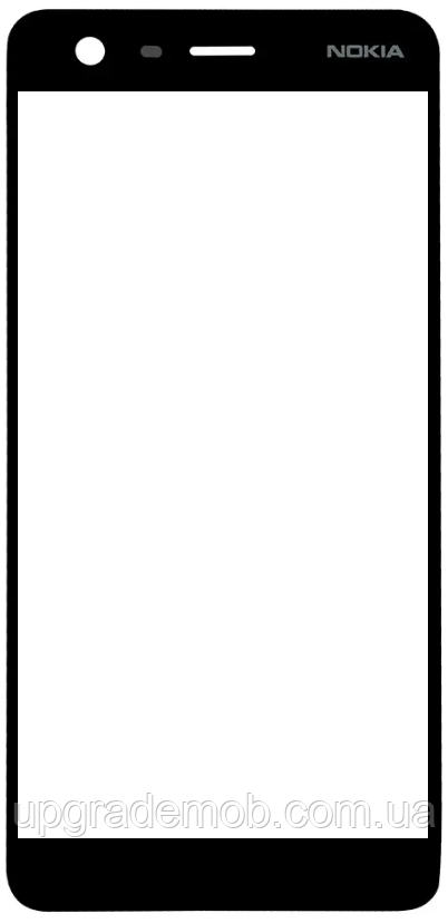 Скло дисплея Nokia 2 чорне, фото 1
