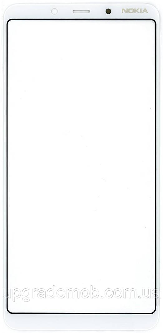 Скло дисплея Nokia 3.1 Plus біле, фото 1