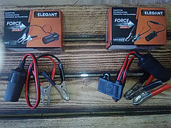 Перехідник клеми-крокодили — прикурювач, подовжувач авто 33 см, 25 А (качкова реновація Vitol, Uragan)