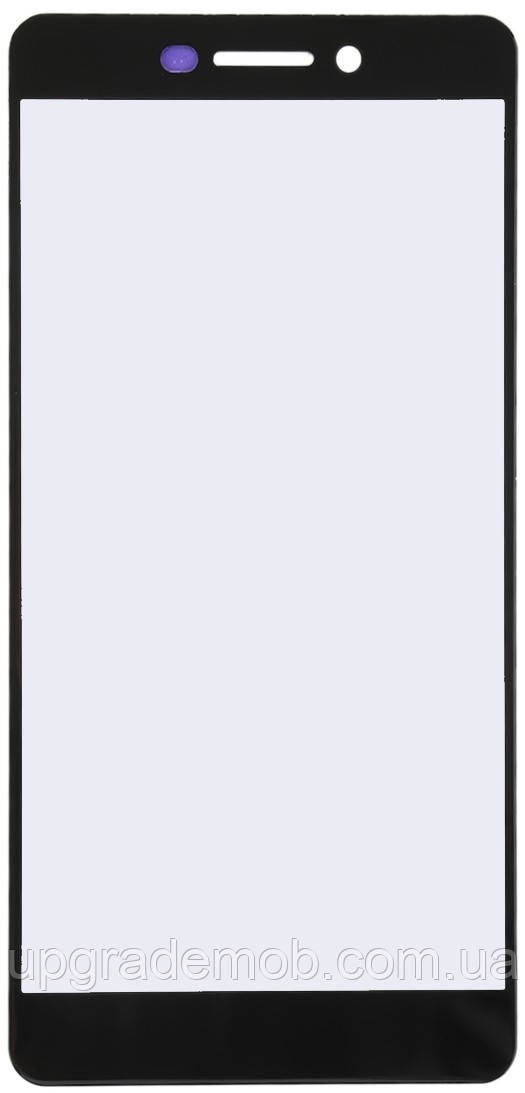 Скло дисплея Nokia 6 чорне з OCA-плівкою, фото 1