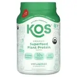 KOS, органический суперфуд в порошке растительного протеина, без вкусовых добавок, без подсластителей, 952 г