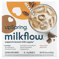 UpSpring, Смесь для напитков Milkflow, шоколад, 16 пакетиков по 15 г (0,53 унции) Киев