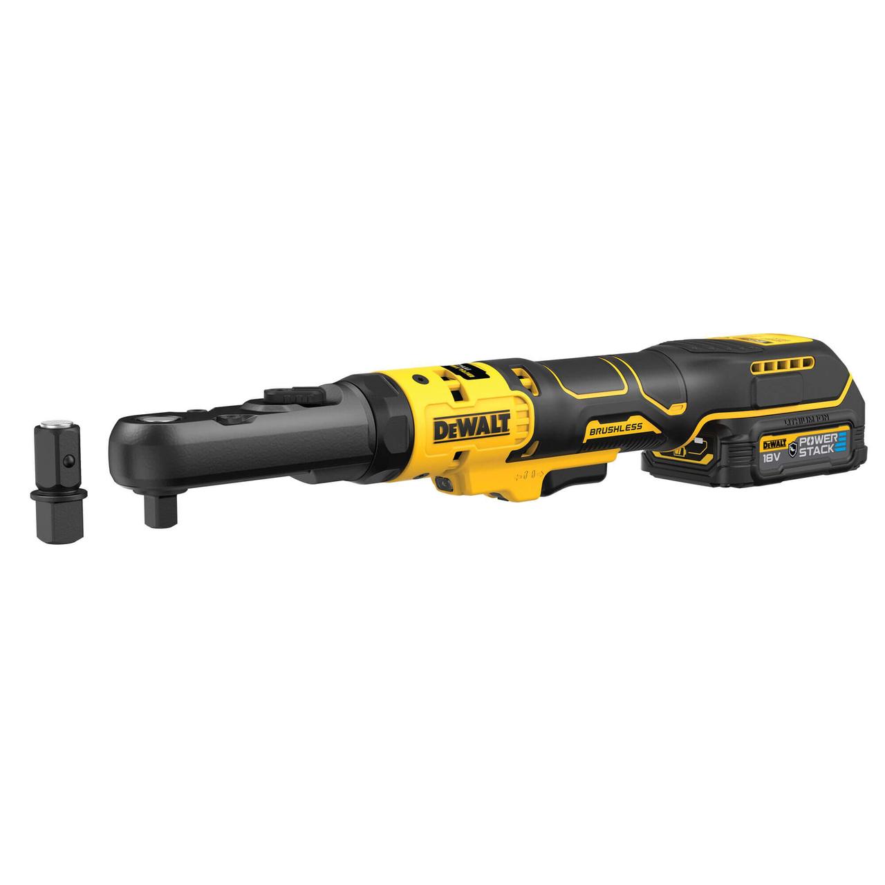 Гайковерт кутовий — тріскачка акумуляторний безщітковий DeWALT DCF510E2G
