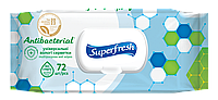 Влажные салфетки Superfresh Антибактериальные 72 шт., арт. 42216709