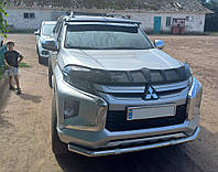 Дефлектор капота (2019-2024, EuroCap Dragon) для Mitsubishi L200 рр