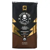 Death Wish Coffee, Найміцніша у світі кава, мелена, середнього обсмажування, 454 г (16 унцій) Дніпр