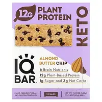 IQBAR, Plant Protein Bar, чипси з мигдальної олії, 12 батончиків, по 45 г (1,6 унції) Дніпро