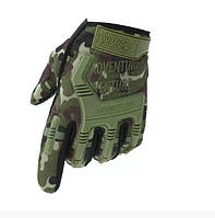 Тактические перчатки Adventure противоскользящие (универсальный размер) на липучке Камуфляж