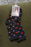 Носки для девочки черного цвета с рисунком