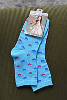 Носки для девочки бирюзового цвета с рисунком