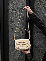 Женская сумка Diesel 1DR Iconic Shoulder Bag Beige (бежевая) модная актуальная сумочка torba0224