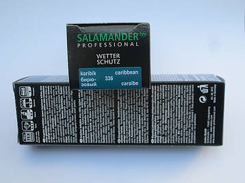 Крем з губкою бірюзовий "Wetter-Schutz" PROFESSIONAL для гладкої шкіри Саламандра 75 мл, фото 1