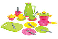 Набор посудки (21 эл) Пластик Разноцвет (21643)