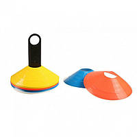 Набор фишек с подставкой LiveUp Agility Cones With Rack d-19 см (20 шт)