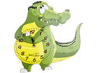 Часы настенные Крокодил детский МДФ 33*4,5*34см 05-215