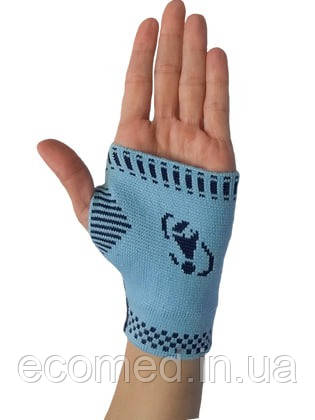 Бандаж для фіксації зап'ястя трикотажний зігріваючий (Синій) р.L, фото 1
