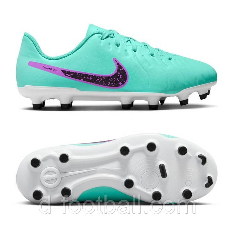 Дитячі бутси Nike Tiempo Legend 10 Club FG/MG Junior DV4352-300, Блакитний, Розмір (EU) — 37.5