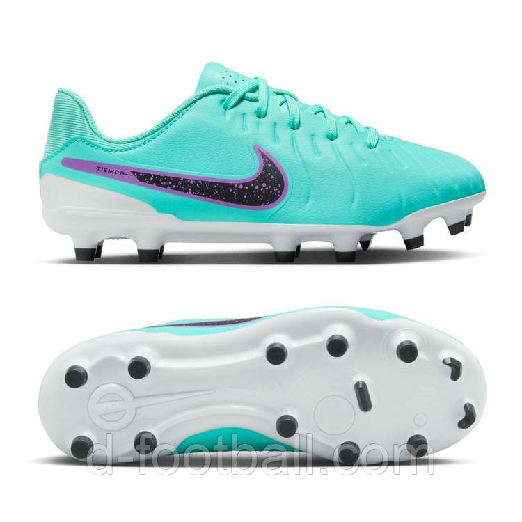 Дитячі футбольні бутси Nike Tiempo Legend X Academy MG Junior DV4348-300, Блакитний, Розмір (EU) — 38