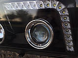 Передні фари на ВАЗ 2105 з ходовими вогнями (Світоманія) чорні, фото 7