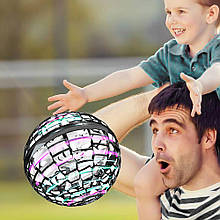 Літаюча куля-спіннер Flying spinner FlyNova PRO Gyrosphere з LED підсвіткою, Чорний (В)