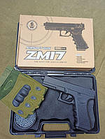 Перчатки в подарок! Детский игрушечный пистолет Глок 17 Glock17 ZM 17