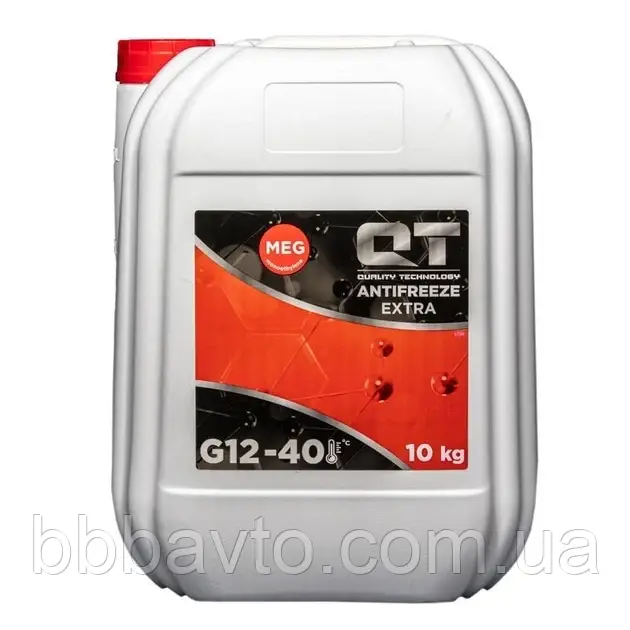Антифриз QT MEG EXTRA -40 G12 червоний 10кг  (Ви-во QT-OIL ), фото 1
